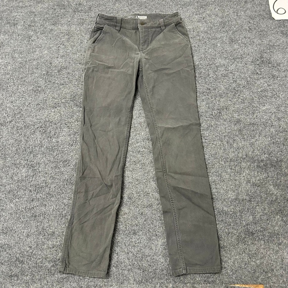 Carhartt Pants Womens Size 4 Tall Gray Relaxed Fit Canvas Stretch Work